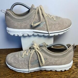 Skechers GoWalk Evolution Ultra Taupe Mesh Walking Shoes 13487 Womens 9.5